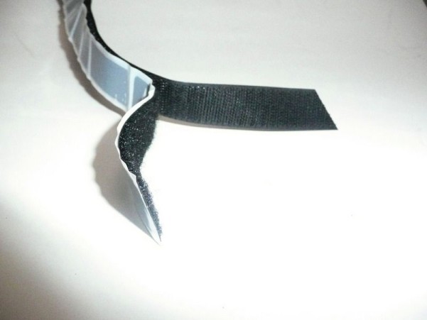 Klettband selbstkleb. 20mm schwarz 5m