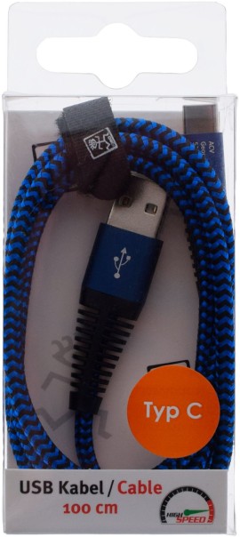 2Go USB Datenkabel Typ C 1 Meter blau