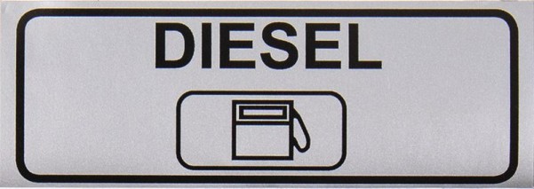 Panneau d'information sur le diesel L90 x H30 mm