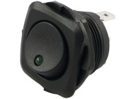 Schalter mit LED grün Ein-Aus 12/24V