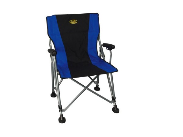 Chaise pliante SALERNO bleu-noir siège 50x43cm tube d'acier