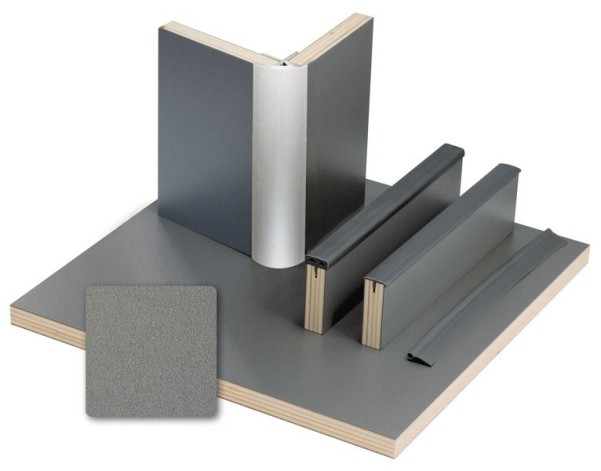 Möbelbauplatte 61,1x122cm, Schichtstoff anthrazit metallic, 1/4 Platte