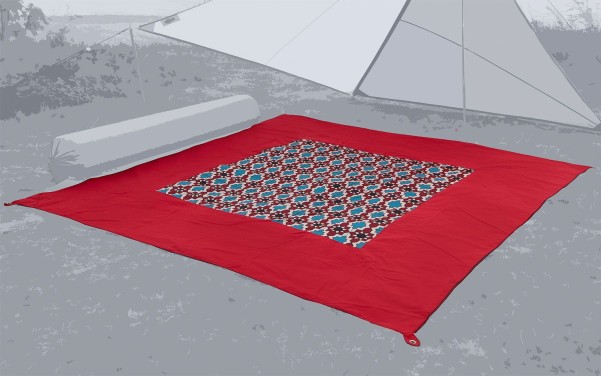Bent Carpet Tapis Oriental rouge