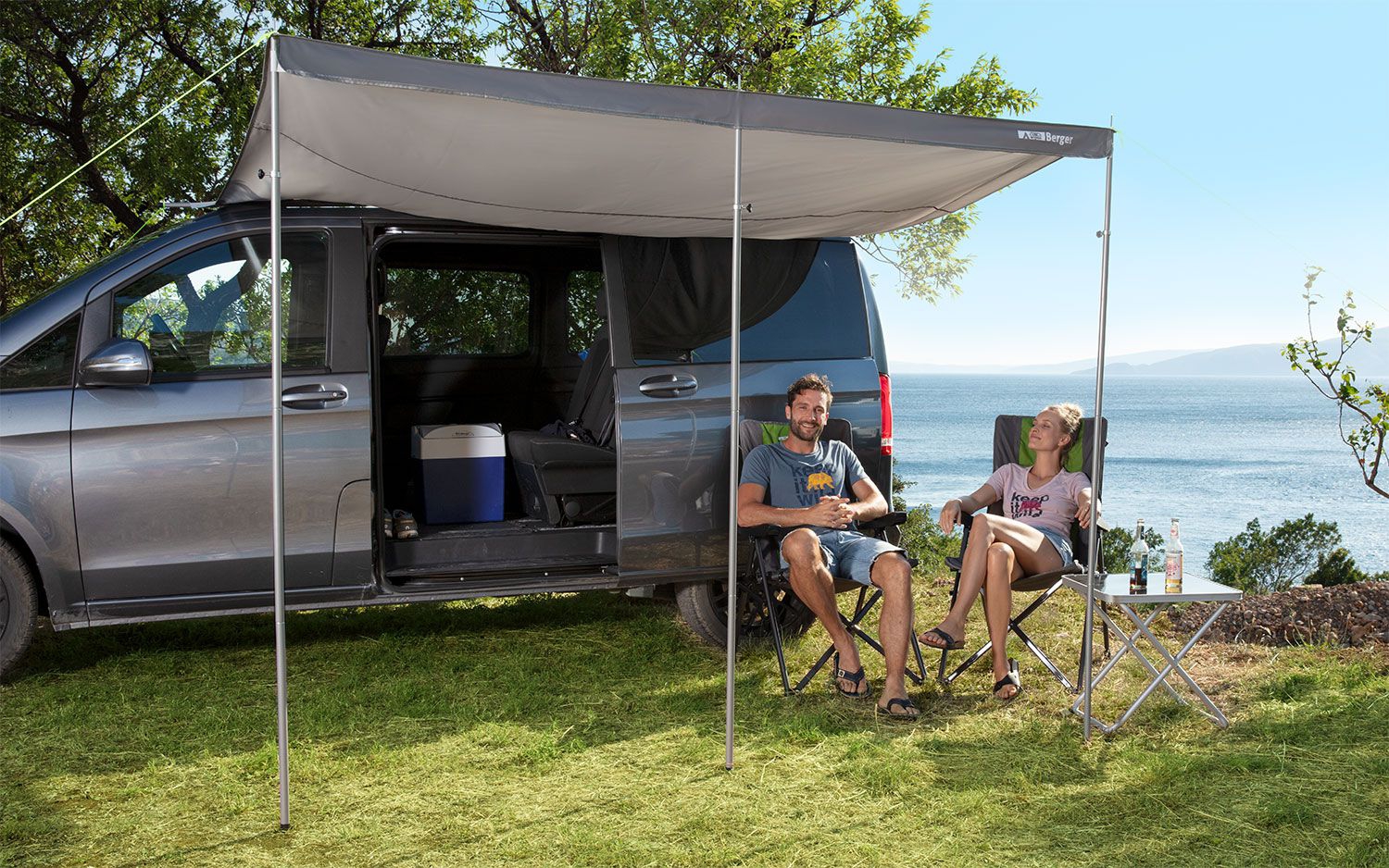 Berger, Auvent Camping Car Sigma II, Auvent Camping Car Auvent Caravane, Tente de Toit Camping, Camping Accessoires Camping Car Accessoires