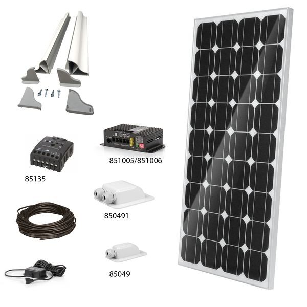 Carbest Solar-Komplettset 310W mit MPPT-Laderegler, 6m Kabel, Dachdurchführung und Befestigungsspoil