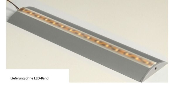 Profilé aluminium semi-circulaire pour bandes LED + 2 embouts, longueur 1,5m
