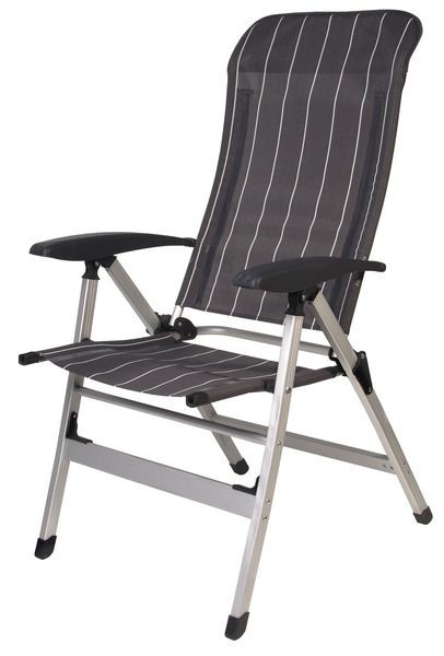 Chaise de camping Colima, anthracite/blanc