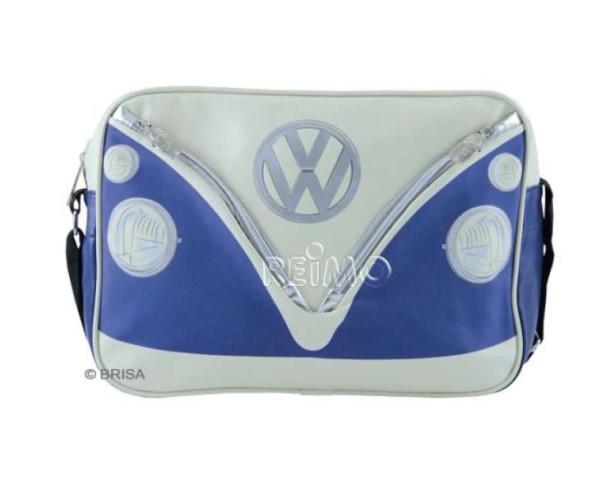 Collection VW sac à bandoulière VW Bulli,bleu/crème,q uer,Dimensions 25x35x10cm