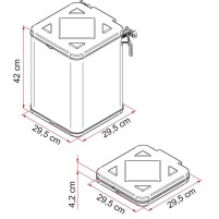 PACK WASTE - Behälter für Abfall, schwarz-grau