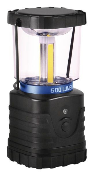Lampe de camping COB, alimentée par batterie, 500 lumen, 82 x82x182mm