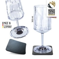 Magnetische Weingläser 2er-Set aus High-Tech-Kunststoff, 300ml, Höhe 20.5cm, Durchmesser 7.6cm