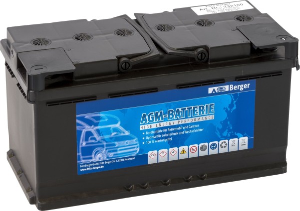 Berger AGM-Batterie LA105 - 12 V / 118 Ah