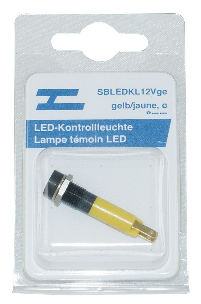 LED-Kontrollleuchte gelb 12V ø 8mm,  AG
