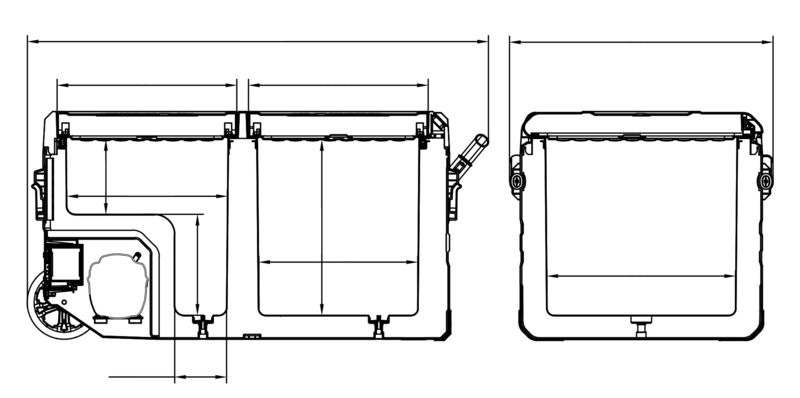Carbest DualCooler 72 Kompressor-Kühlbox - Leistungsstarke 72L Kühlbox mit  Double Door and Dual Zone,  AG