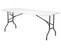 Tisch Easy 3, 180x75cm, HDPE-Platte weiss=6,2kg, St ahlgestell