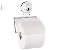 Porte-rouleau de WC avec ventouse, blanc, jusqu'à 3kg