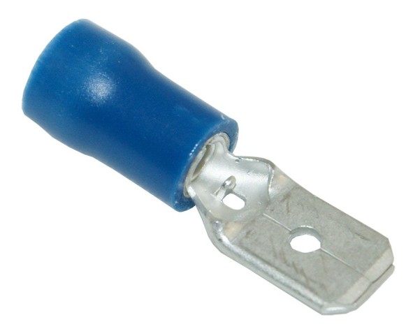 Flachsteckzungen isoliert 6.3mm blau