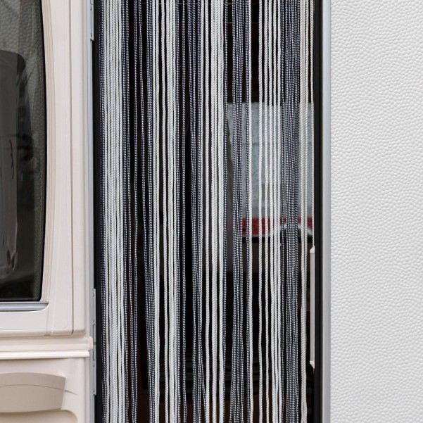 Kordelvorhang Korda - grau, weiss, 190 x 60 cm