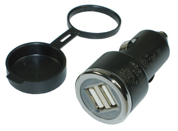 Ladestecker mit Gummideckel - 2 x USB-A