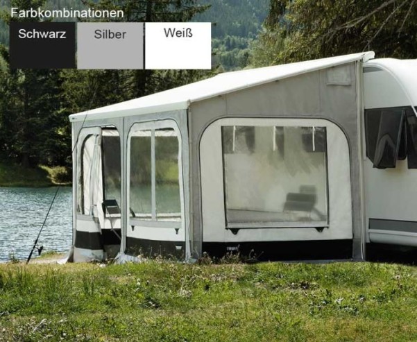 Thule Panorama Premium Markisenvorzelt für Wohnwagen mit einer Breite von 5 Metern und einer Höhe vo