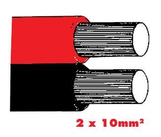 Twinflex 2x10.0mm2 Batteriekabel rot/sz