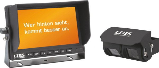 Luis Twin Professional Rückfahrsystem inkl. 7" Monitor 9 - 32 V schwarz
