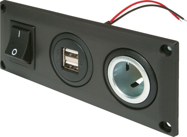 Prise intégrée dans la voiture Pro avec prise double USB-A