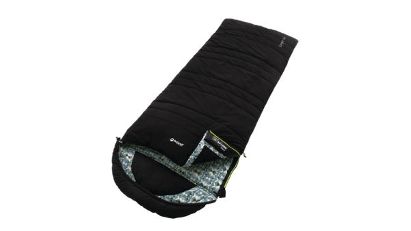 Deckenschlafsack Camper Lux, schwarz/innen gemuste rt$ 235x90cm