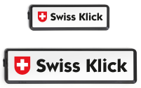 SwissKlick Nummerrahmen Set (schwarz, Langformat)