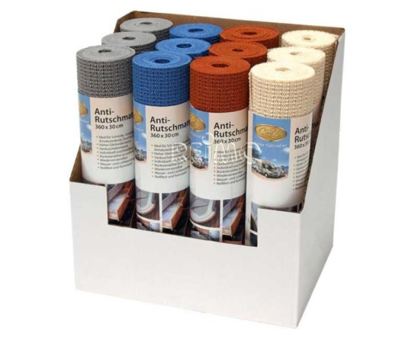 Jeu de tapis antidérapants 30x360cm,gris, noir, beige, bleu 12pcs en boîte