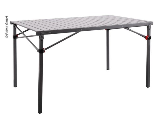 Table de camping 120x70x70cm anthracite, aluminium