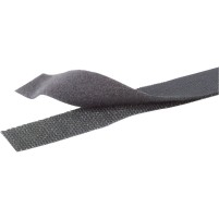 Berger Klettverschluss selbstklebend - grau, 500 cm