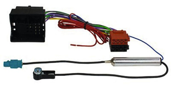 Câble adaptateur radio VWT5,Most à ISO + prise fantôme Fakra ISO
