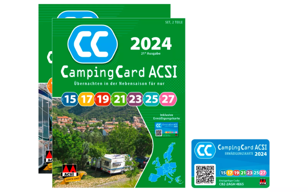 ACSI CampingCard 2024 Campingführer mit Ermäßigungskarte deutsche Ausgabe