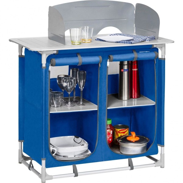 Berger Küchenbox 4 Fächer blau blau, grau