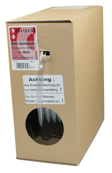 Box mit 15m PVC-Schlauch 4.0x1.0x6.0