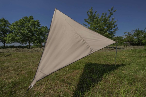 Bent TC- Zip-Canvas Single Verbindbares Sonnensegel 250 x 250 x 250 cm Ocker